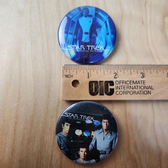 Set of 6 Vintage 1978 Star Trek 2 Inch Pin Back Buttons EUC - Picture 3 of 6